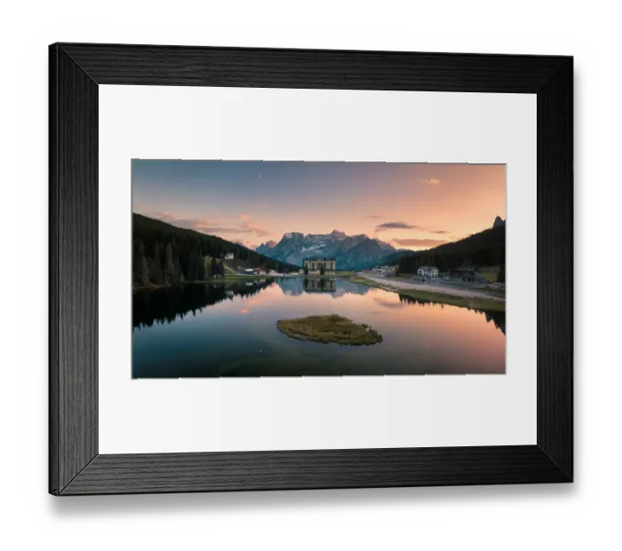 Framed Print : Lake Misurina in Dolomites, Italy
