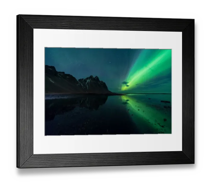 Framed Print : Magic light reflection at Vestrahorn, Iceland Framed Print : Magic light reflection at Vestrahorn, Iceland
