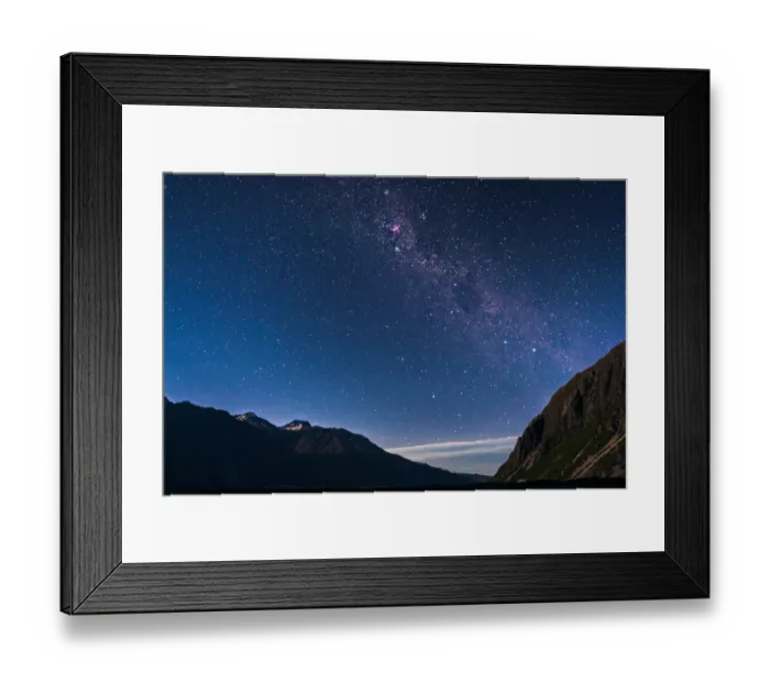 Framed Print : Milky Way rises over the Mountain at South Island New Zealand Framed Print : Milky Way rises over the Mountain at South Island New Zealand