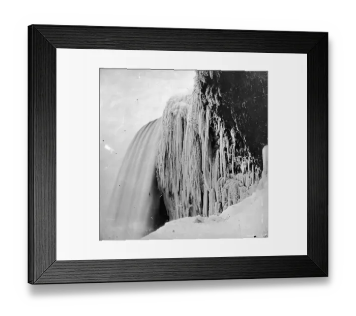 Framed Print : Icy Veil. Icicles hanging from the rock at Bridal Veil or Luna Falls Framed Print : Icy Veil. Icicles hanging from the rock at Bridal Veil or Luna Falls