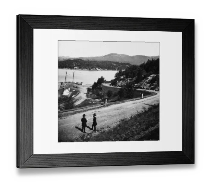 Framed Print : Army Men. 1859: Two officers of the US Army on a road near the USMA Framed Print : Army Men. 1859: Two officers of the US Army on a road near the USMA