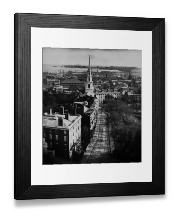 Framed Print : Boston. 1859: A view of Boston from the State House looking south-west Framed Print : Boston. 1859: A view of Boston from the State House looking south-west
