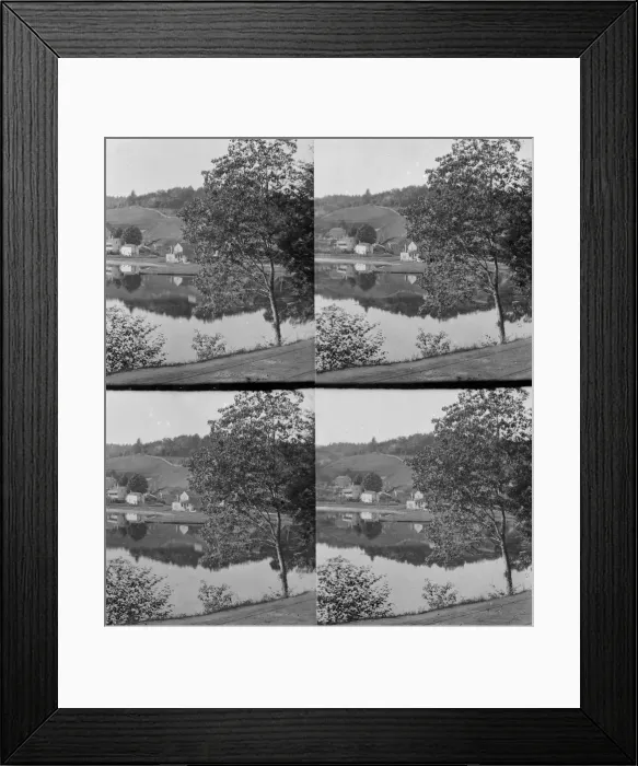 Framed Print : Peekskill. 1859: A view over the lake at Peekskill, New York Framed Print : Peekskill. 1859: A view over the lake at Peekskill, New York