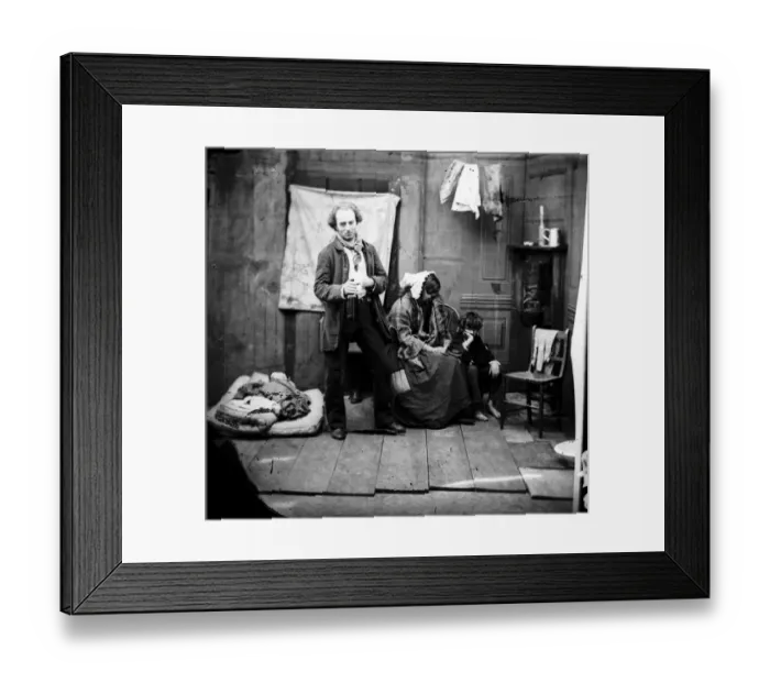Framed Print : Poor Family Framed Print : Poor Family