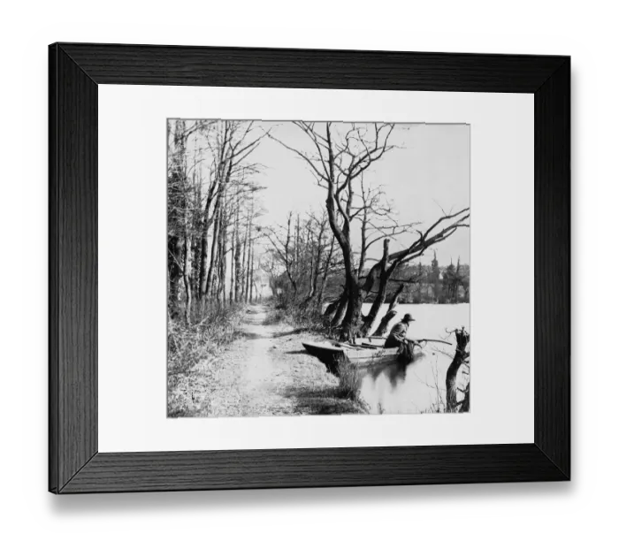 Framed Print : Lake Fishing