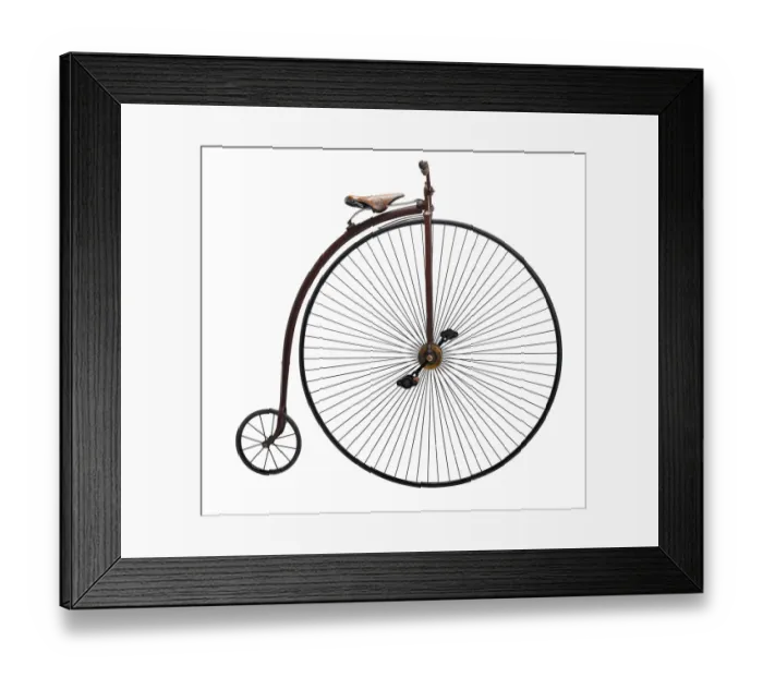 Framed Print : 48 inch, cutout, cutoutfacet, high wheel, high wheeler, nobody, ordinary, penny farthing Framed Print : 48 inch, cutout, cutoutfacet, high wheel, high wheeler, nobody, ordinary, penny farthing