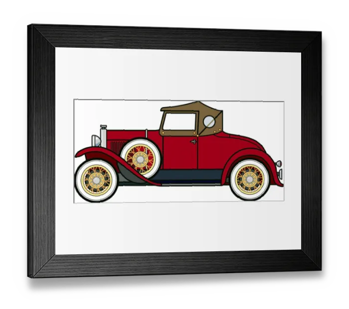 Framed Print : Red Model A Ragtop Framed Print : Red Model A Ragtop