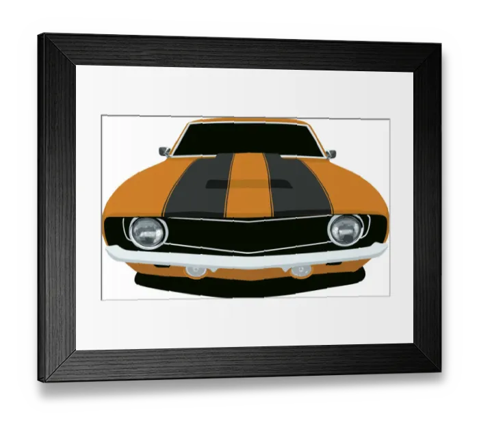 Framed Print : Orange 1969 Camaro Framed Print : Orange 1969 Camaro