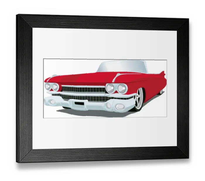 Framed Print : Red Caddy - 1959 Framed Print : Red Caddy - 1959