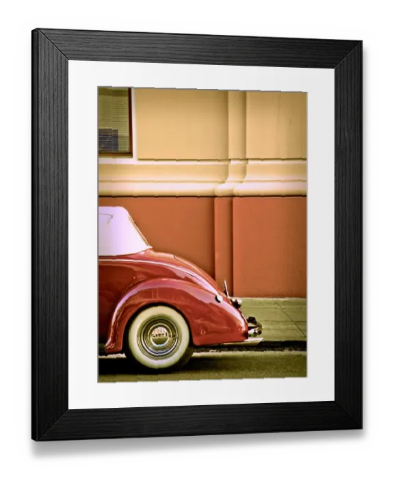 Framed Print : 1940s, YMCA, allston way, automobile, beautiful, coupe, curves, decorative, red Framed Print : 1940s, YMCA, allston way, automobile, beautiful, coupe, curves, decorative, red
