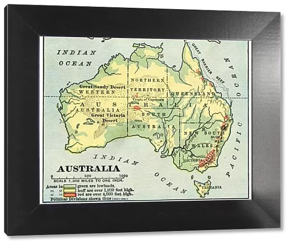 Australia map 1892