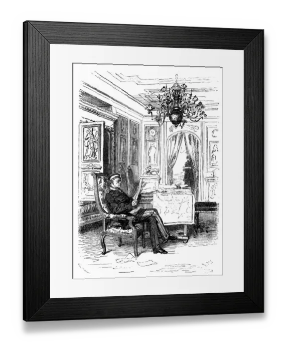 Framed Print : Moltke (1800-1891) in Versailles, by Anton von Werner Framed Print : Moltke (1800-1891) in Versailles, by Anton von Werner