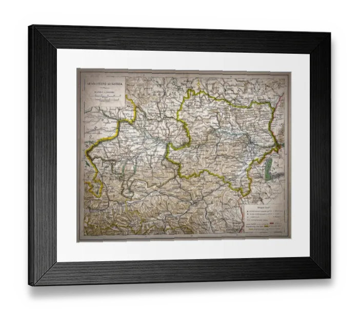 Framed Print : Lower Austria and Upper Austria Framed Print : Lower Austria and Upper Austria