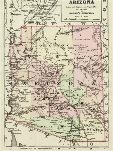 Arizona map 1893