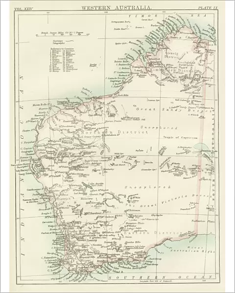 Western Australia map 1885