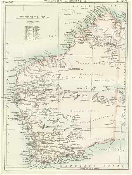 Western Australia map 1885