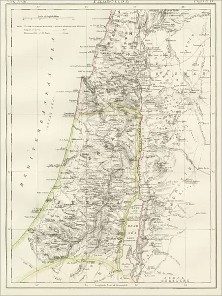 Palestine map 1885