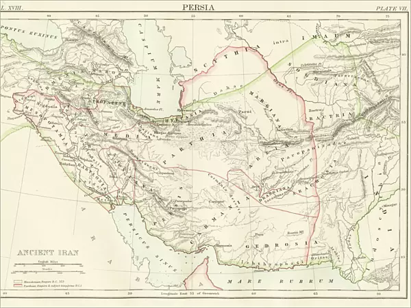 Ancient Iran map 1885