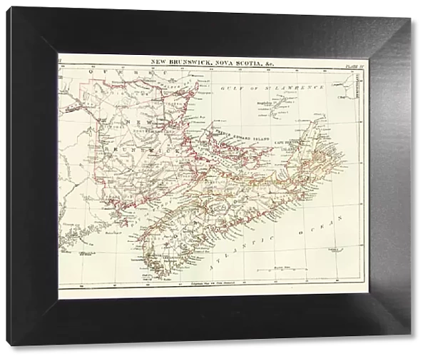 New Brunswick Nova Scotia map 1884