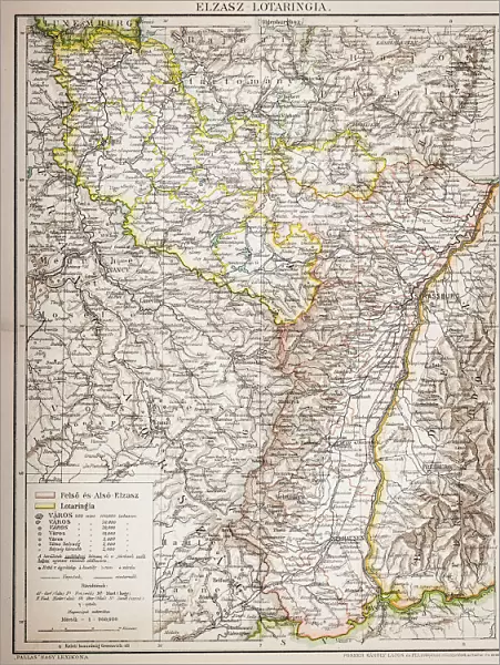 Alsace-Lorraine map 1880