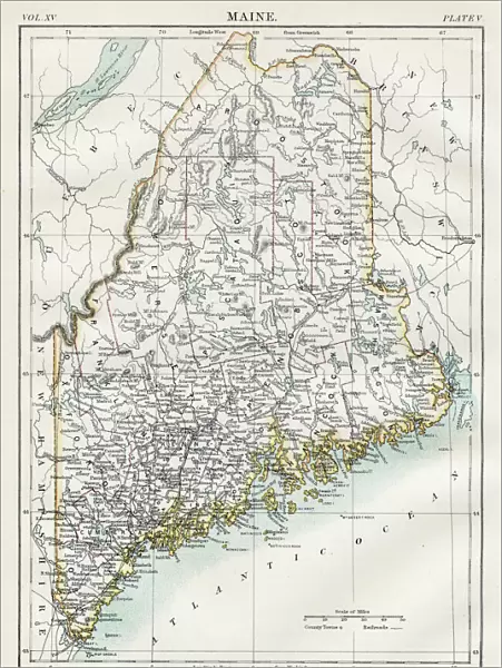 Map of Maine 1883