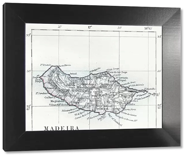 Madeira island map 1883