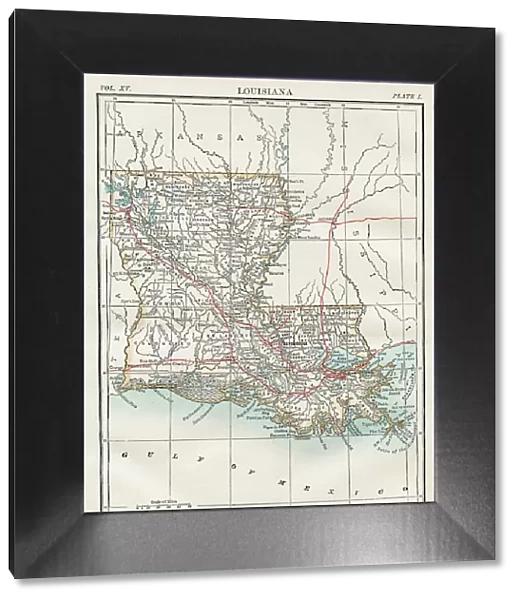 Map of Louisiana 1883