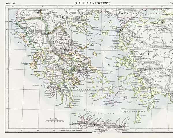Map of Ancient Greece 1883