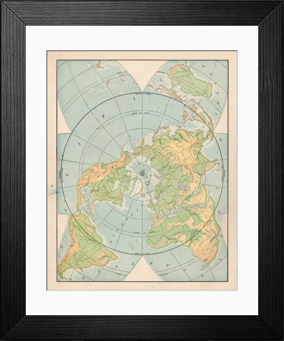 Framed Print : World map 1898 Framed Print : World map 1898