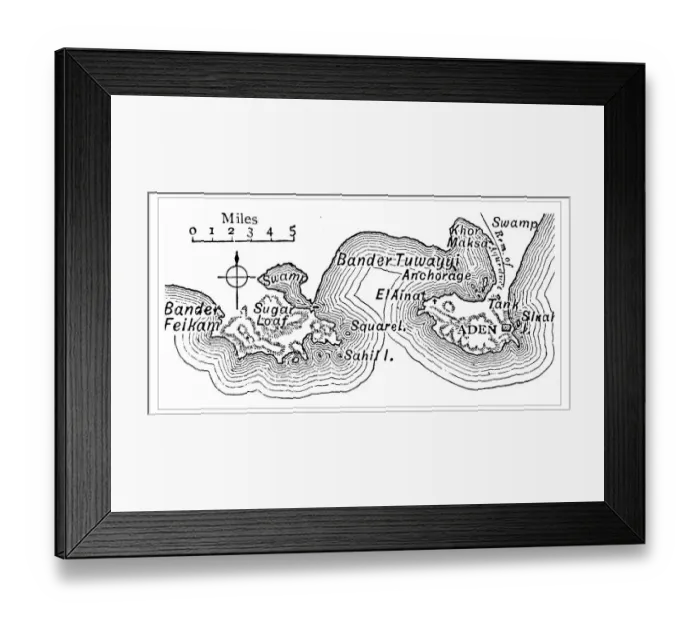 Framed Print : Antique engraving illustration: Aden