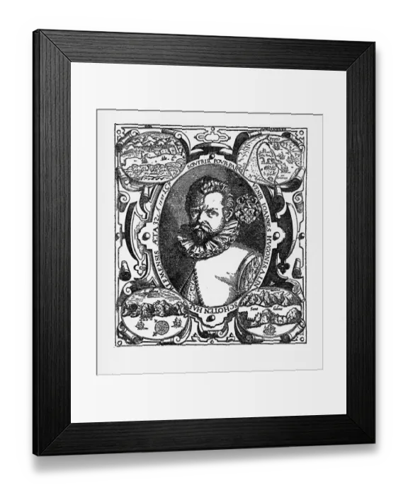 Framed Print : Jan Huygen van Linschoten Dutch Navigation, Victorian Illustration Framed Print : Jan Huygen van Linschoten Dutch Navigation, Victorian Illustration