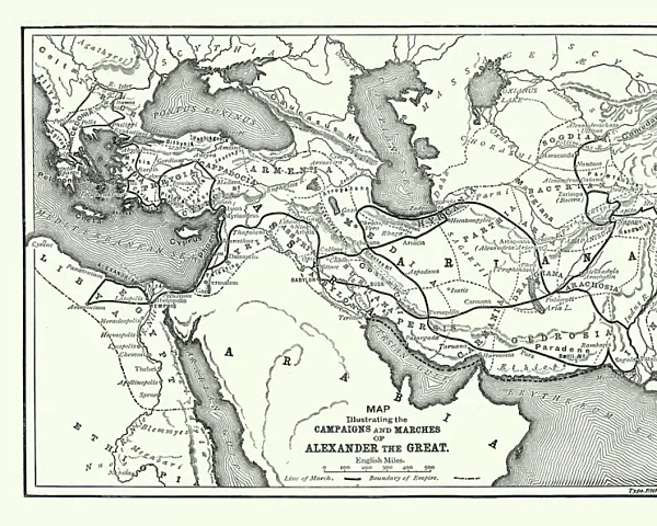 Ancient History - Map of Alexander the Great Campaigns