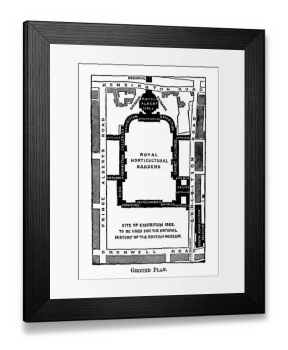 Framed Print : Map of Kensington museums area, London Framed Print : Map of Kensington museums area, London