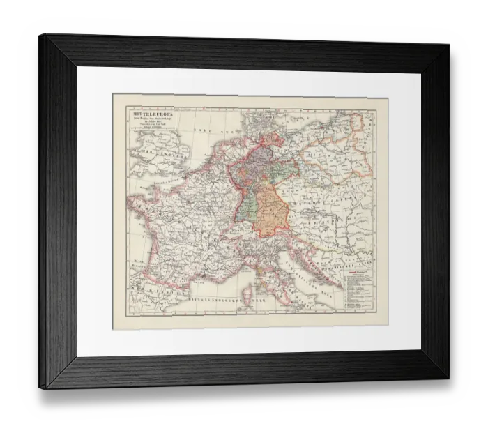 Framed Print : Map of Europe at the Napoleonic Wars of Liberty (1813) Framed Print : Map of Europe at the Napoleonic Wars of Liberty (1813)