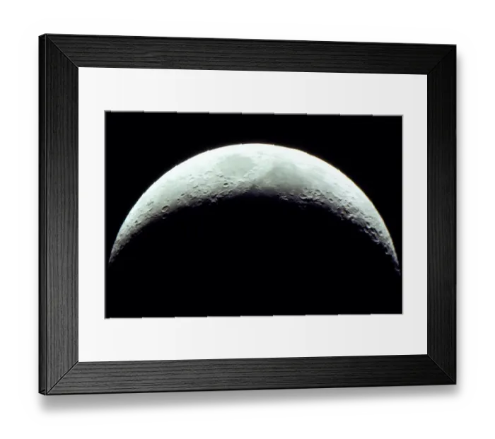 Framed Print : background, black, craters, crescent, galaxy, lunar, lunar, moon, outer space, planet Framed Print : background, black, craters, crescent, galaxy, lunar, lunar, moon, outer space, planet