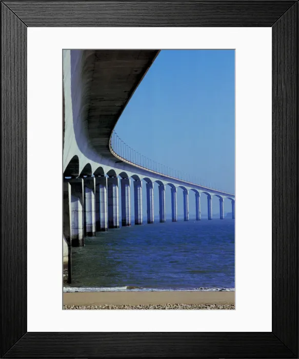 Framed Print : arches, architecture, beach, bridge, coast, coastline, concrete, curving, day, europe Framed Print : arches, architecture, beach, bridge, coast, coastline, concrete, curving, day, europe