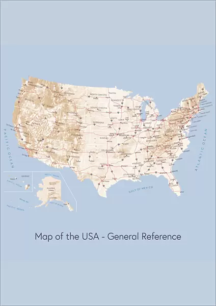 Map of the USA general reference