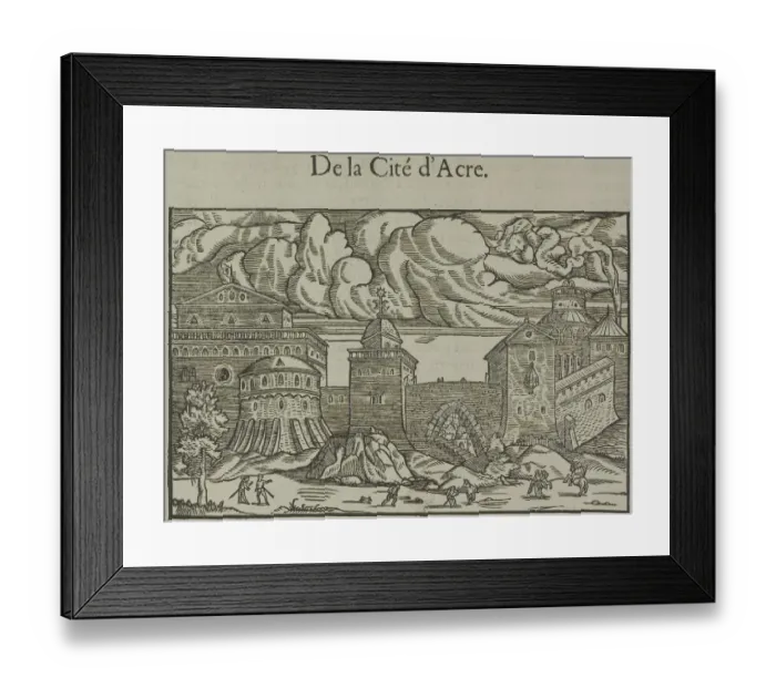 Framed Print : antique, architecture, art, city, clouds, de la cite d acre, engraving, fortified Framed Print : antique, architecture, art, city, clouds, de la cite d acre, engraving, fortified