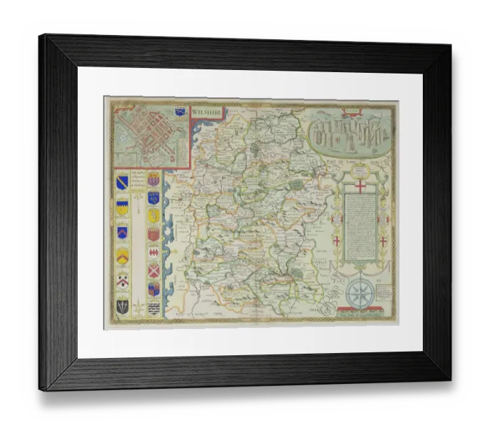 Framed Print : antiquity, archival, cartography, coat-of-arms, compass, england, europe, geographical Framed Print : antiquity, archival, cartography, coat-of-arms, compass, england, europe, geographical