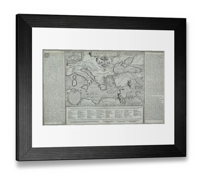 Framed Print : antiquity, archival, argonauts, cartography, europe, geographical, geography, historical Framed Print : antiquity, archival, argonauts, cartography, europe, geographical, geography, historical
