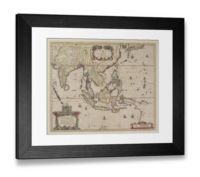 Framed Print : antique, archival, asia, cartography, geographical, geography, historic, indonesia Framed Print : antique, archival, asia, cartography, geographical, geography, historic, indonesia