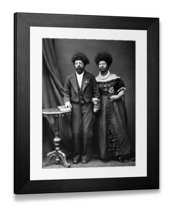Framed Print : Aztecs. Portrait of an Aztec couple, members of a Mexican tribe Framed Print : Aztecs. Portrait of an Aztec couple, members of a Mexican tribe