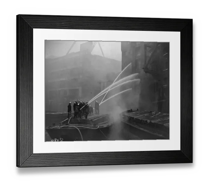 Framed Print : Wharf Fire Framed Print : Wharf Fire