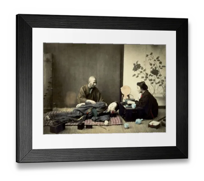 Framed Print : Head Massage