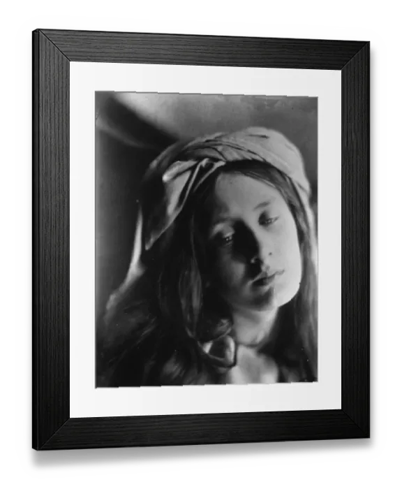 Framed Print : Beatrice, a study of a young woman. (Photo by Julia Margaret Cameron / Getty Images)
