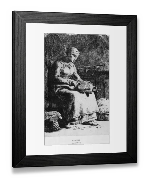 Framed Print : The Wool Carder Framed Print : The Wool Carder