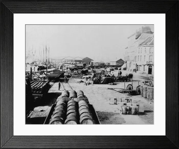 Framed Print : Antwerp Quayside Framed Print : Antwerp Quayside