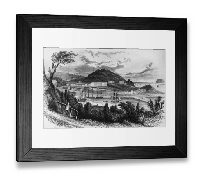 Framed Print : Torquay. 30th December 1840: The harbour in the Devon town of Torquay Framed Print : Torquay. 30th December 1840: The harbour in the Devon town of Torquay