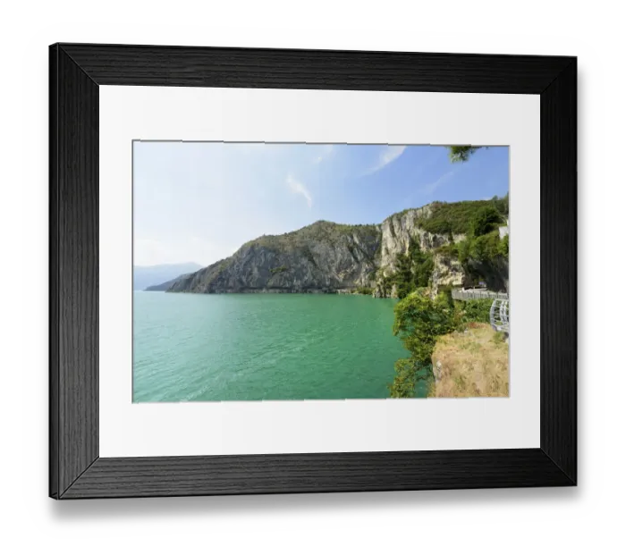 Framed Print : Lake Iseo In Lombardy, Road view Framed Print : Lake Iseo In Lombardy, Road view