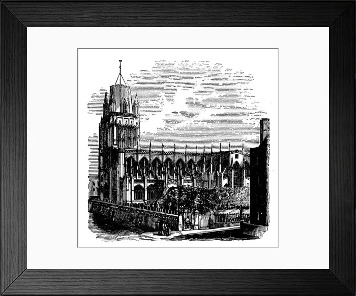Framed Print : Antique engraving illustration: Church of St May Redcliffe, Bristol Framed Print : Antique engraving illustration: Church of St May Redcliffe, Bristol